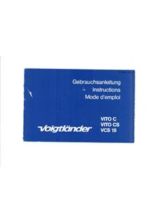 Voigtlander Vito C Folding manual. Camera Instructions.